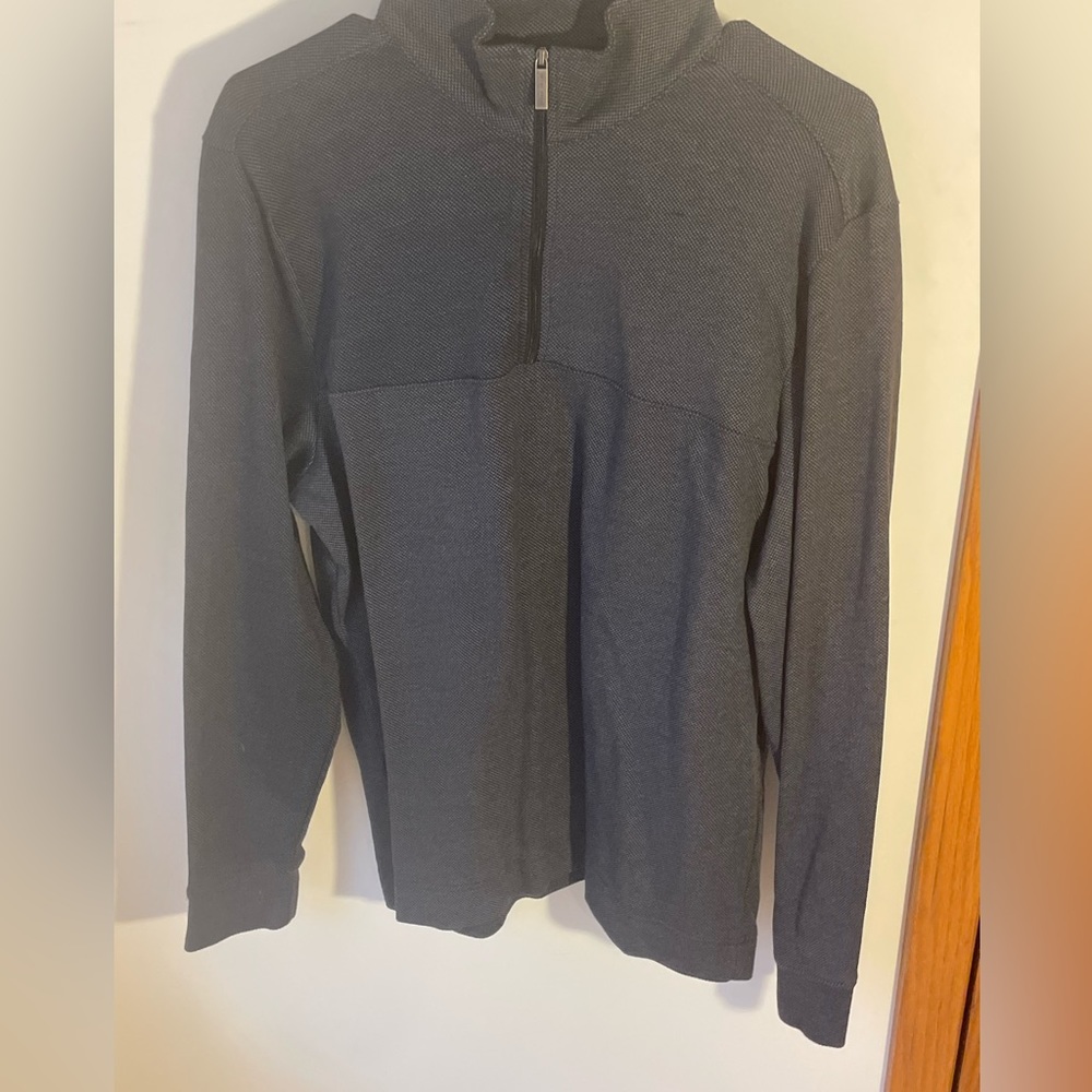 Perry Ellis Quarter-Zip Sweater, Size Large